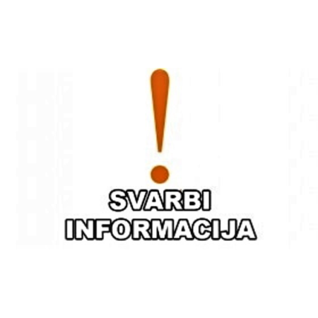 Informacija dėl sąskaitų apmokėjimo